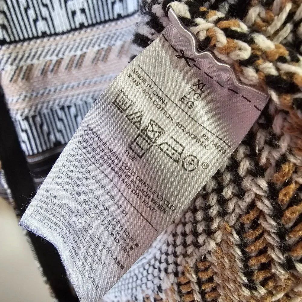 EUC OLD NAVY TRIBAL PATTERN OPEN LONG CARDIGAN BOHO SIZE XL - Picture 9 of 12